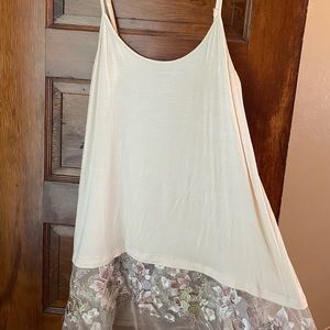 Dressy lace tank top.